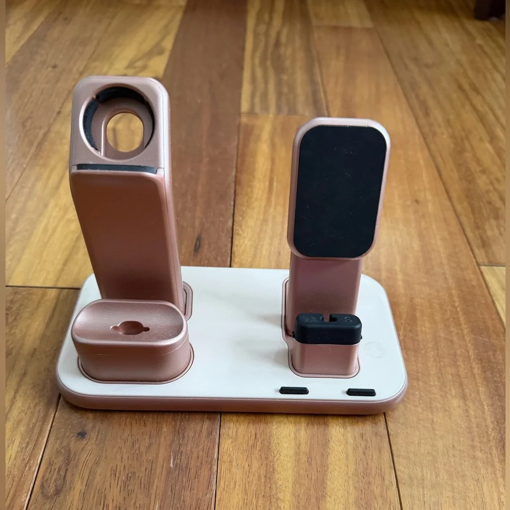 3-in-1 Rose Gold Charging Stand DOES NOT COME WITH CORDS - NEED CORDS